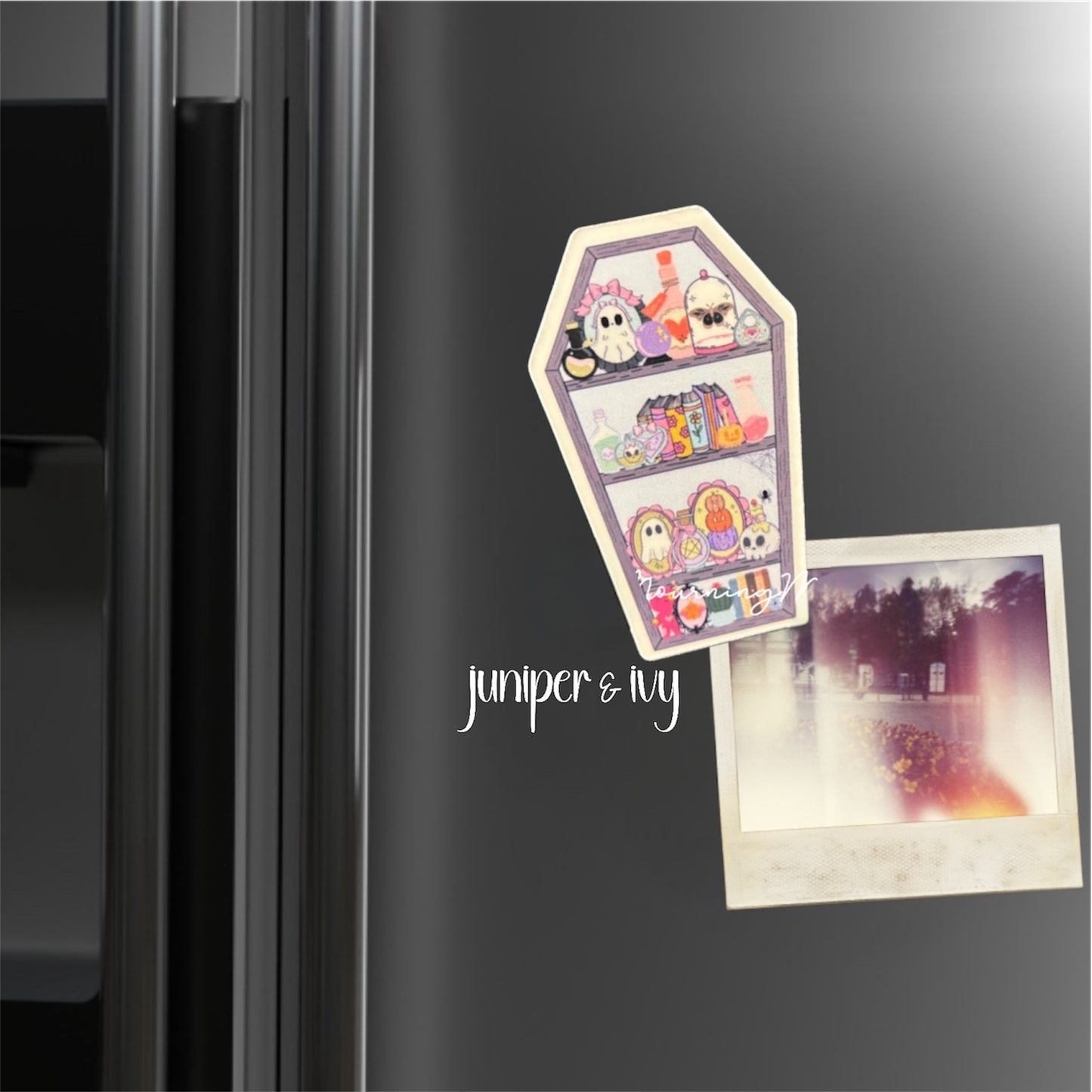 Coffin bookshelf magnet