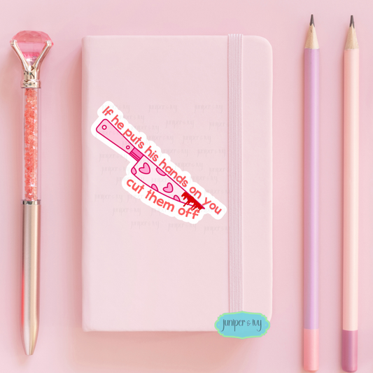 Cut Them Off – Cute Feminist Protection Sticker