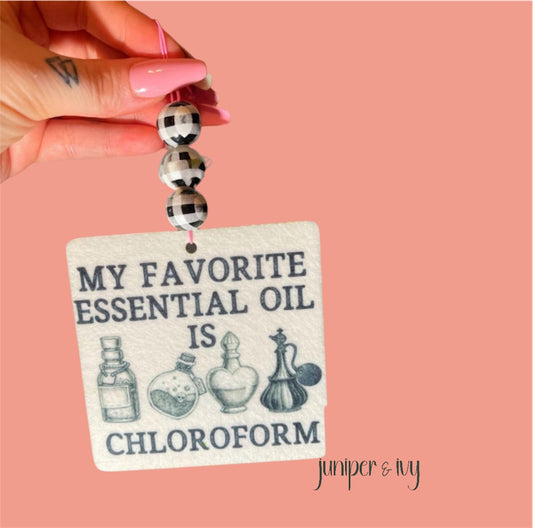 My favorite essential oil is chloroform air freshener