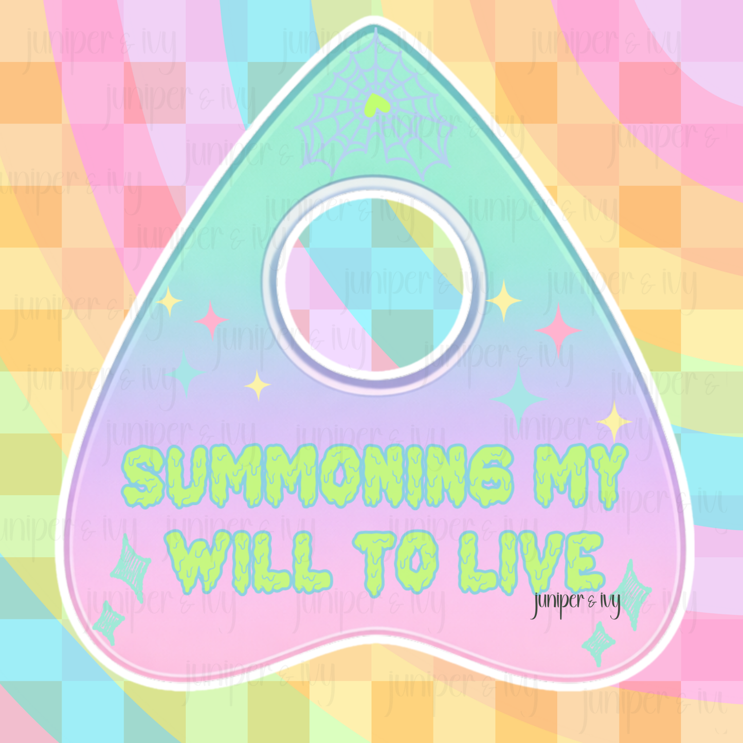 Summoning my will to live planchette sticker