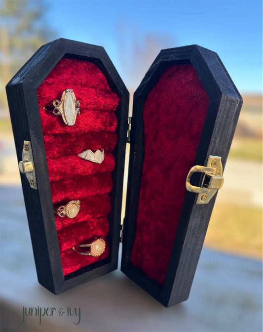 Til we are ghosts coffin shaped jewelry box