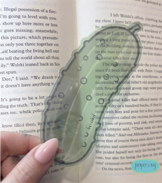 Pickle transparent bookmark