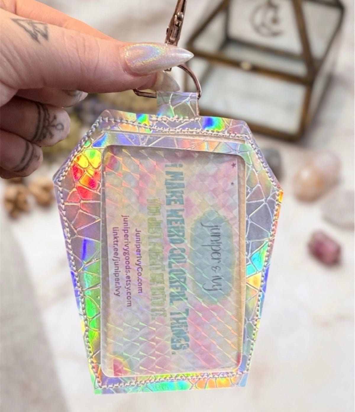 Kaleidoscope Holo Coffin Badge/Card Holder