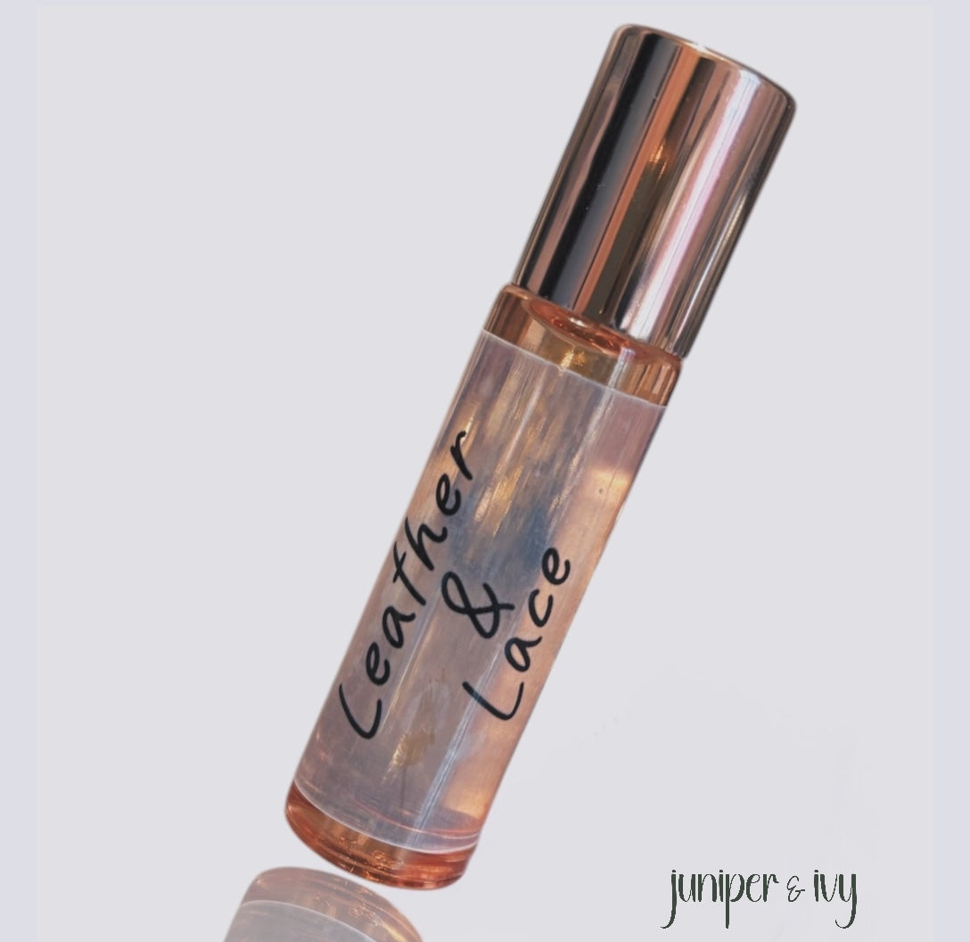 Leather and lace roll on perfume oil
