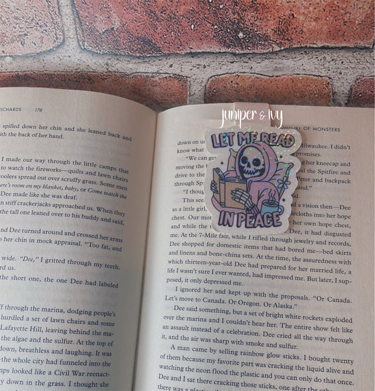 Let me read in peace magnetic bookmark
