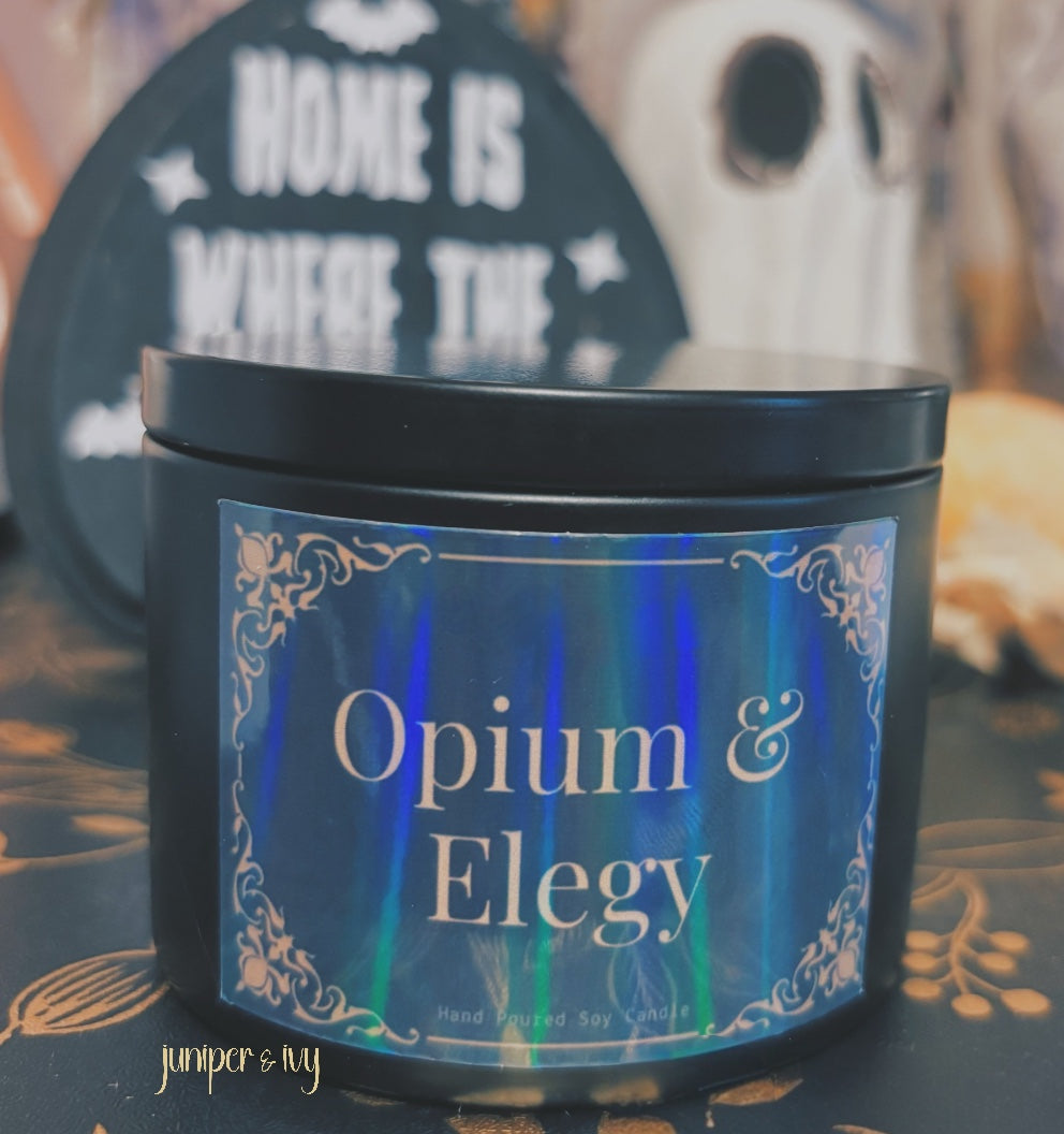 Opium & Elegy soy wax candle