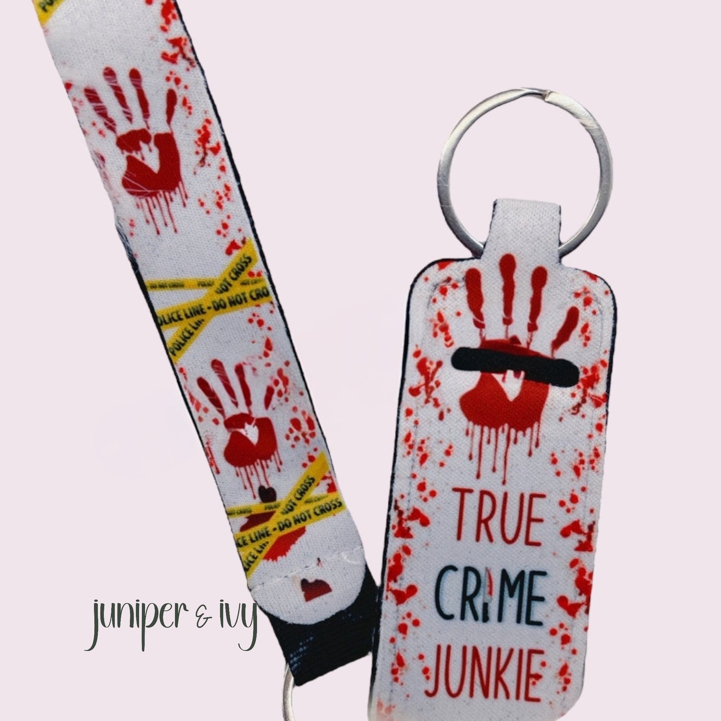 True crime junkie keyfob wristlet
