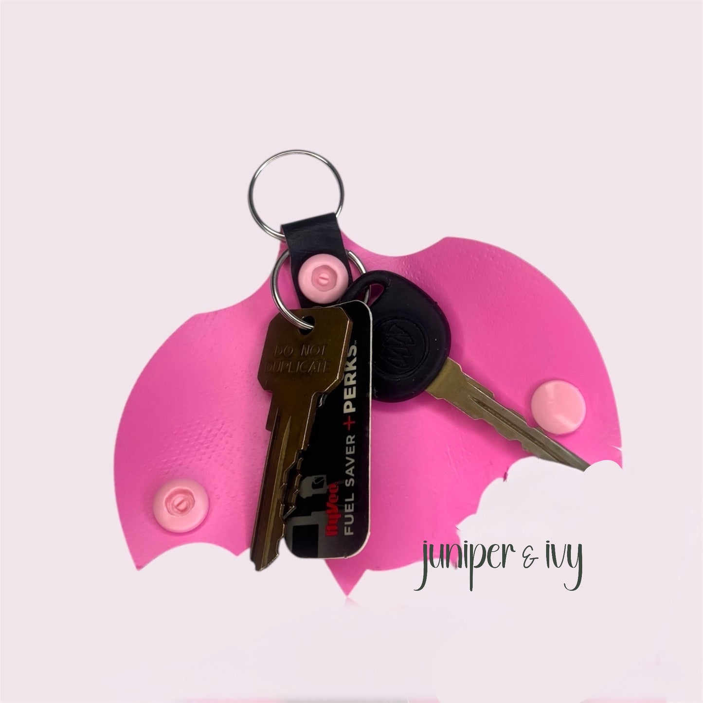 Bat wing key wrap keychain