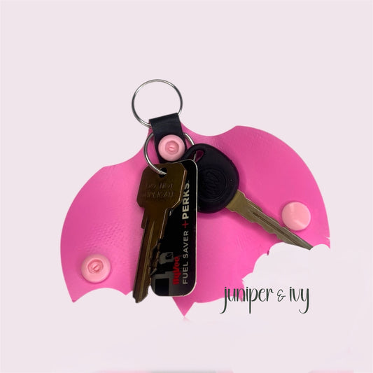 Bat wing key wrap keychain