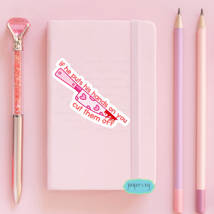 Cut Them Off – Cute Feminist Protection Sticker
