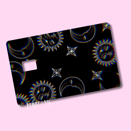 Black celestial credit card skin
