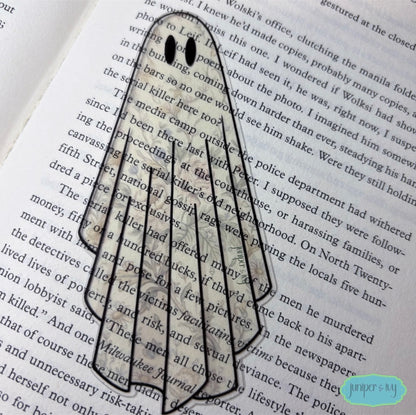 Vintage Floral ghost transparent bookmark