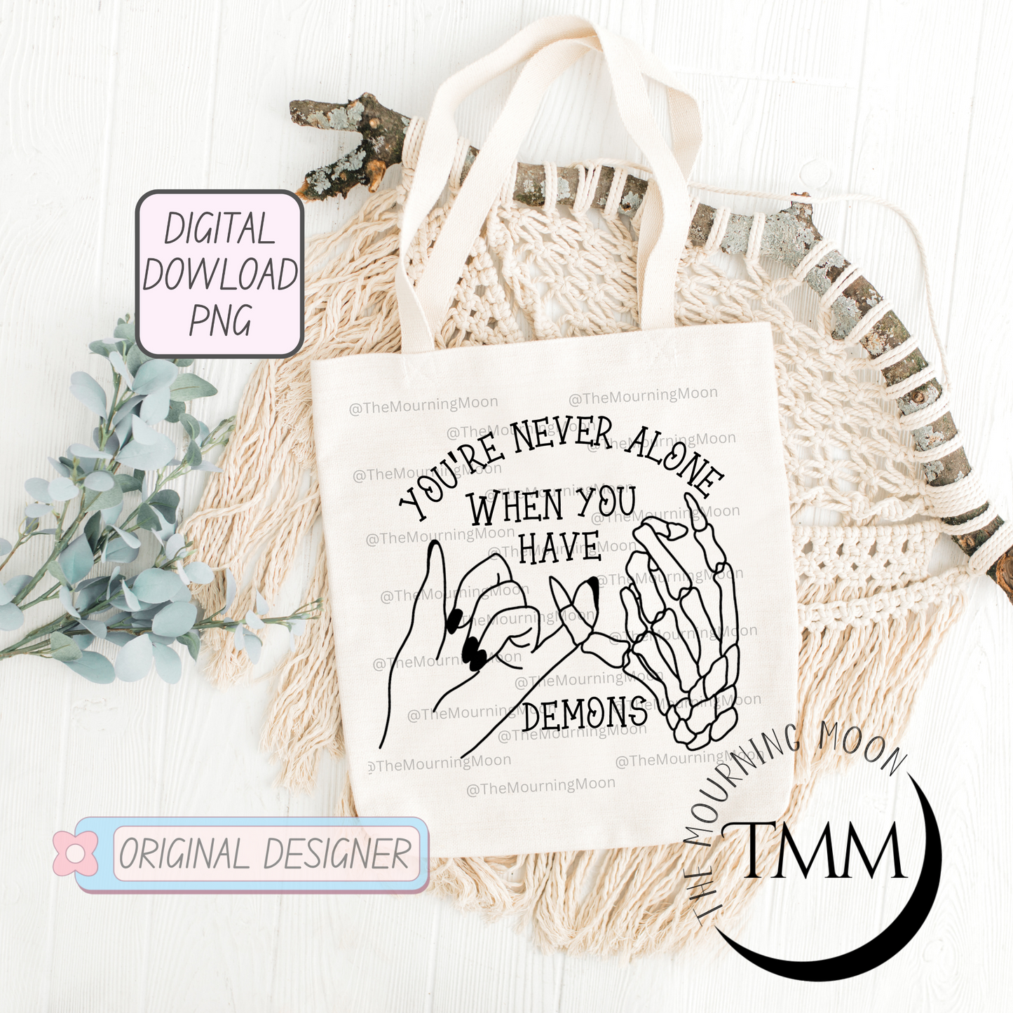 You're never alone png digital download