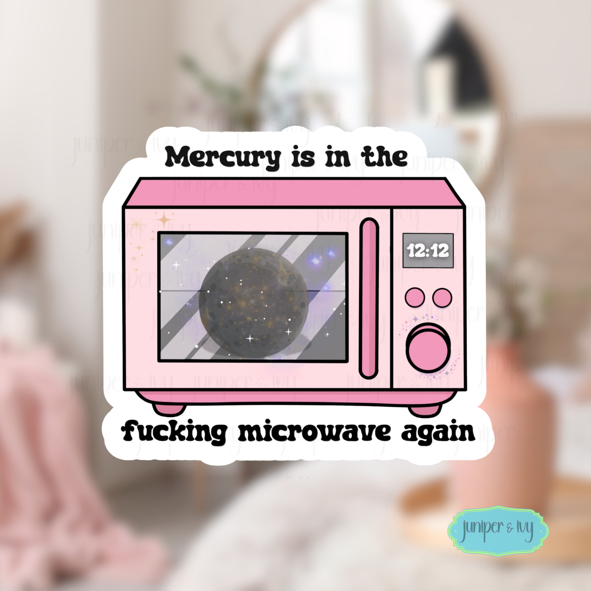 Mercury is in the microwave sticker