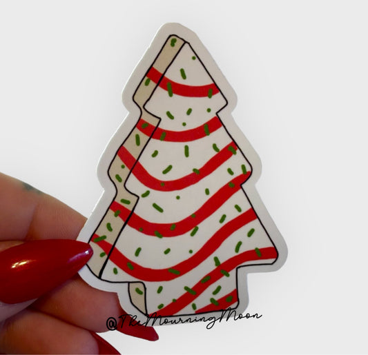 Christmas tree cake sticker