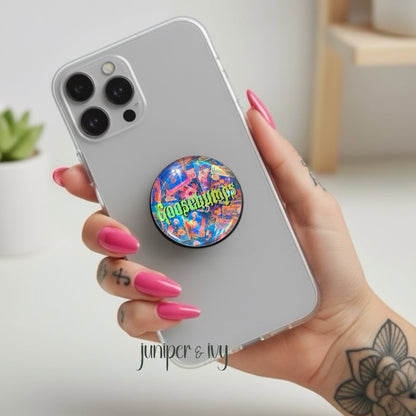 Goosebumps retro glass dome phone grip