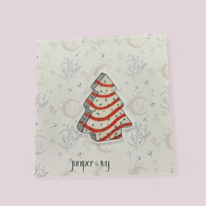 Christmas tree cake pin