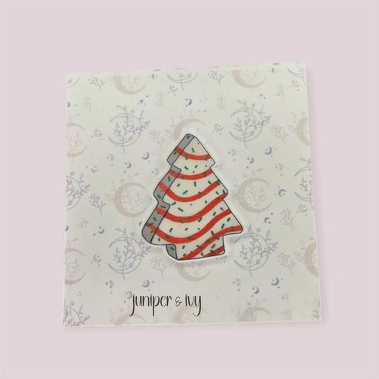 Christmas tree cake pin