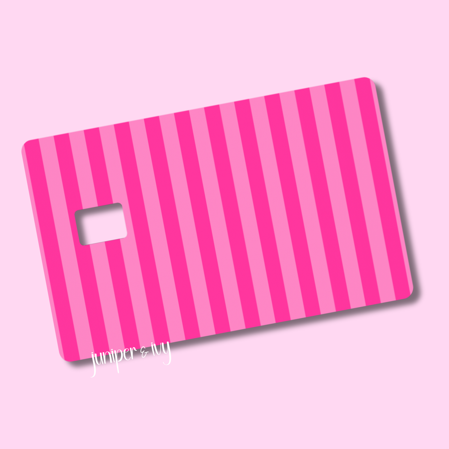 Pink Stripe credit card skin