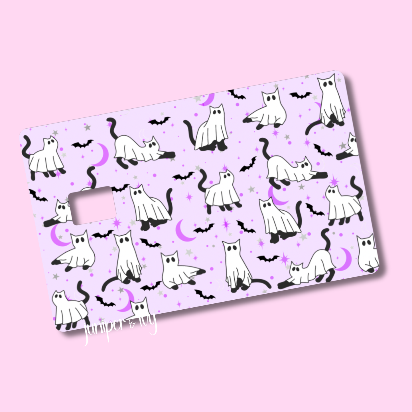 Ghost cats credit card skin