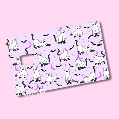 Ghost cats credit card skin