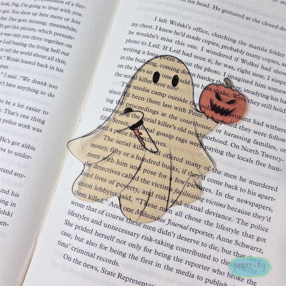 Vintage ghost transparent bookmark