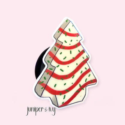 Christmas tree cake shaped phone grip