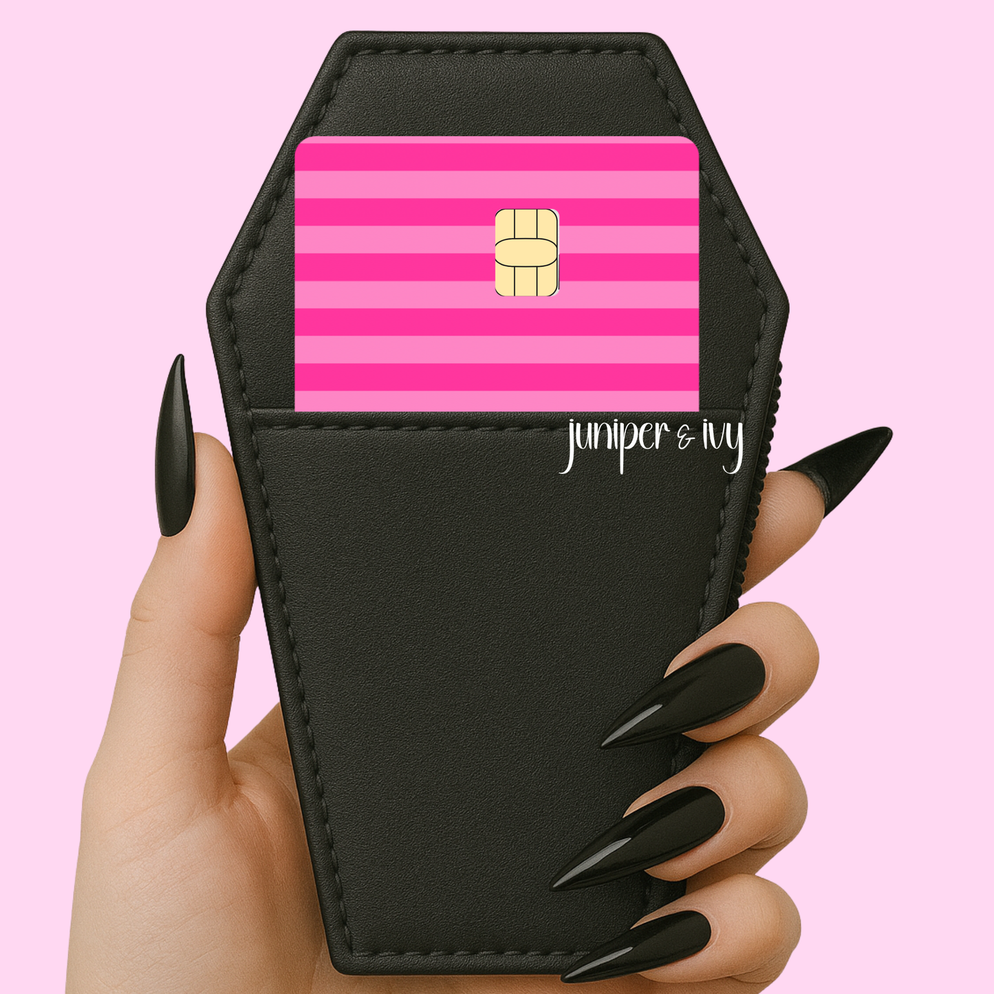 Pink Stripe credit card skin