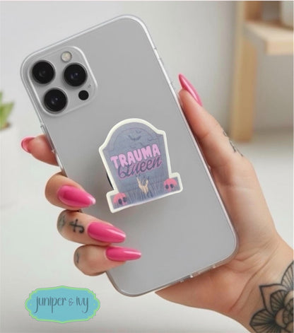 Trauma queen phone grip