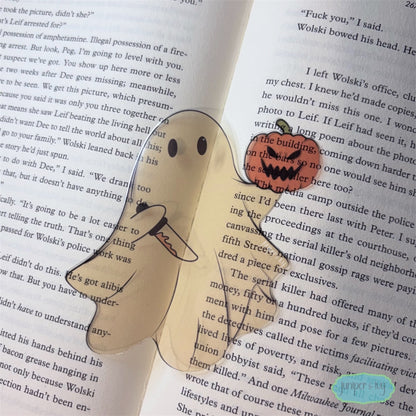 Vintage ghost transparent bookmark