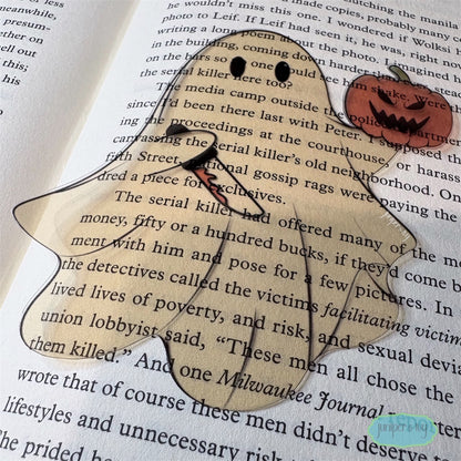 Vintage ghost transparent bookmark