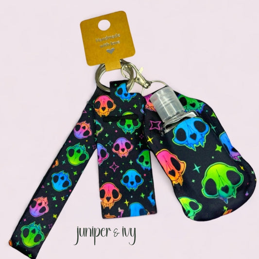 Cat skull keyfob wristlet