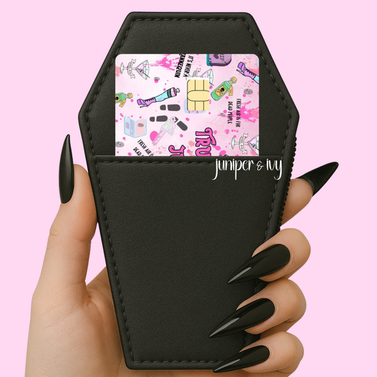 True crime junkie credit card skin