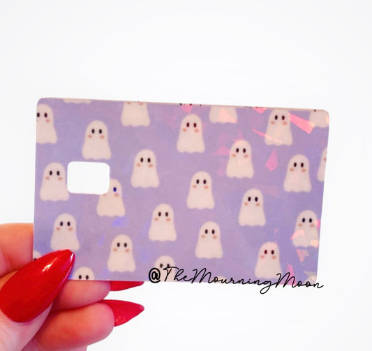 Purple ghost credit card skin