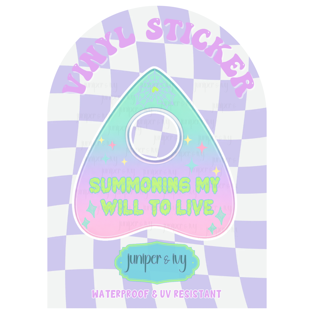 Summoning my will to live planchette sticker