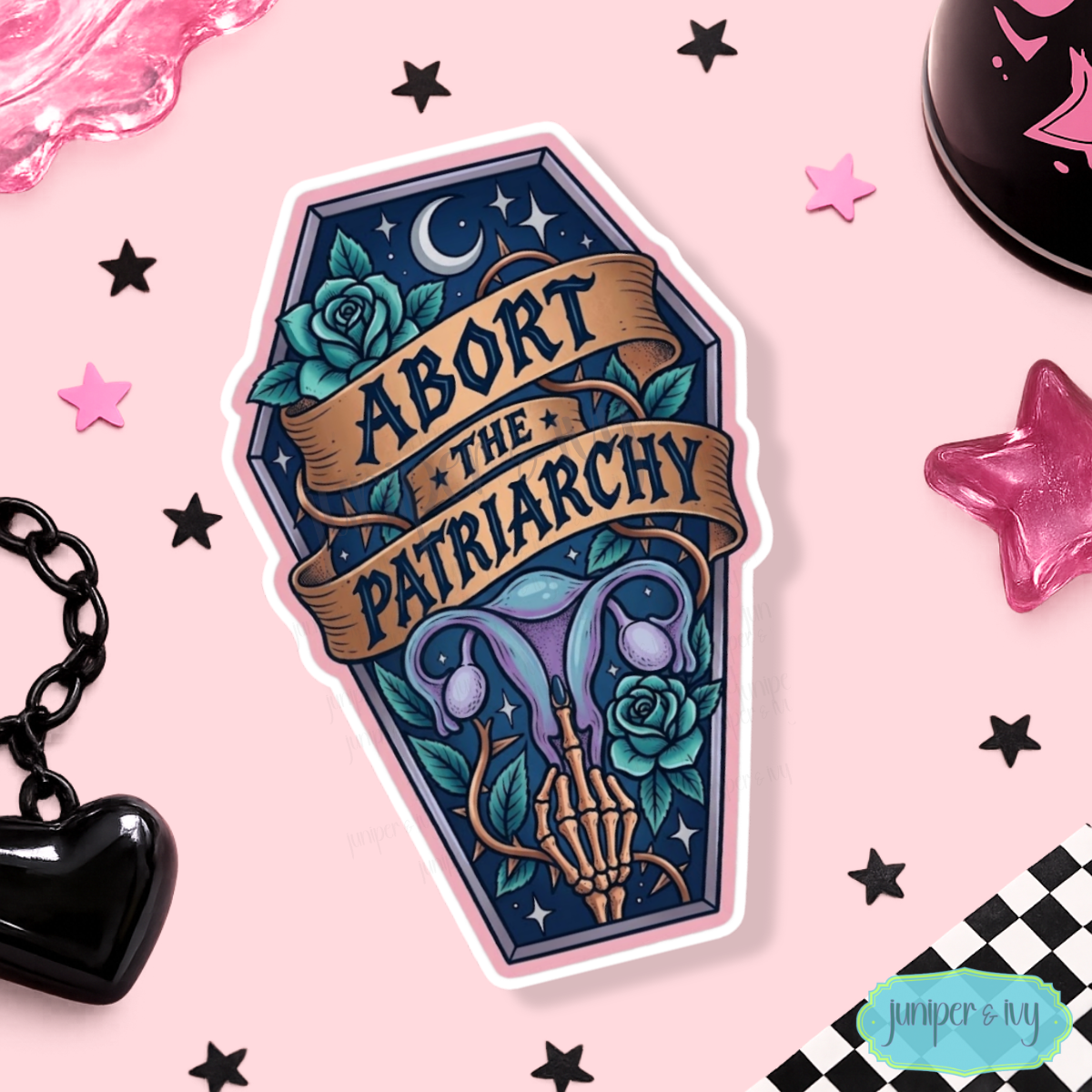 Abort the patriarchy sticker