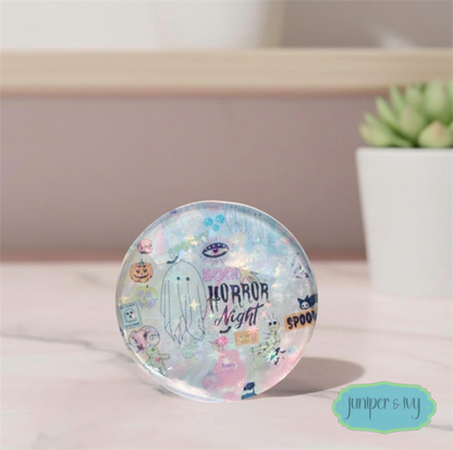 Horror nights pastel glass dome phone grip