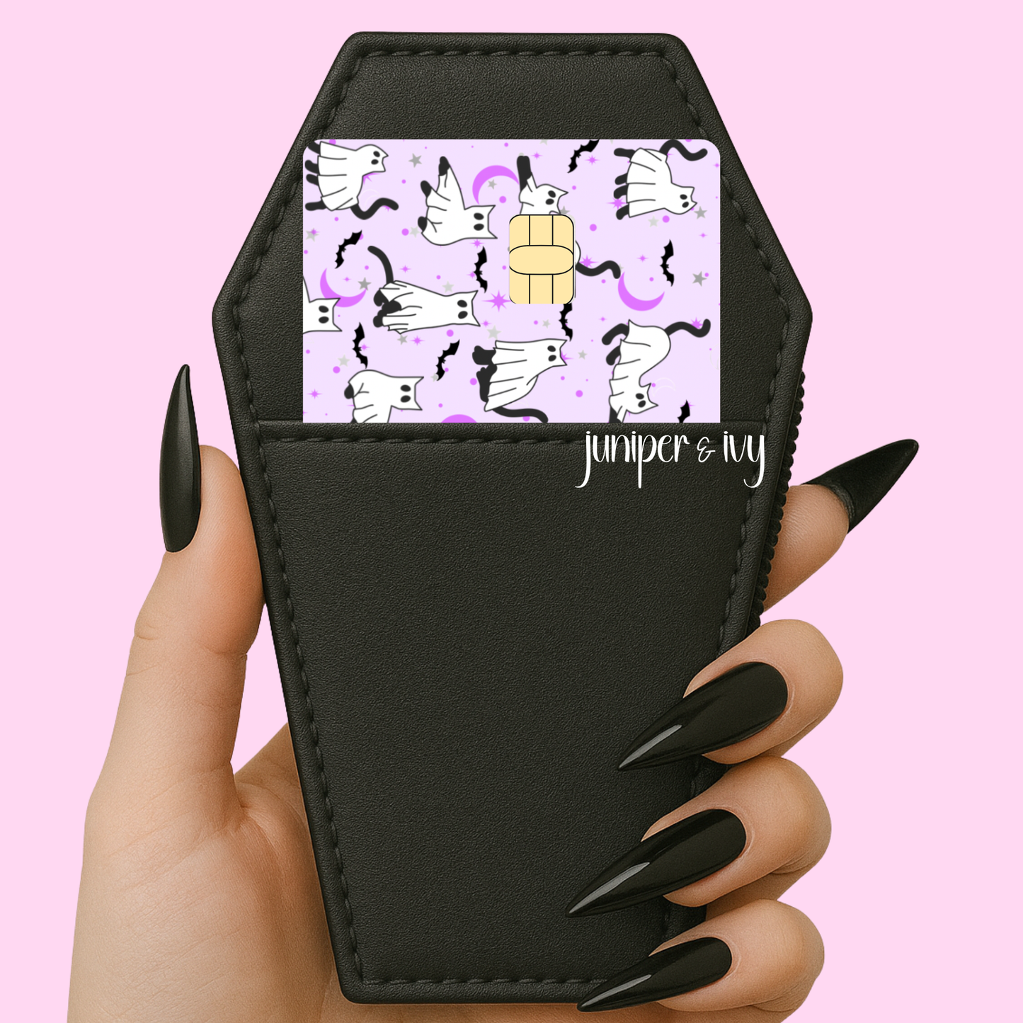 Ghost cats credit card skin