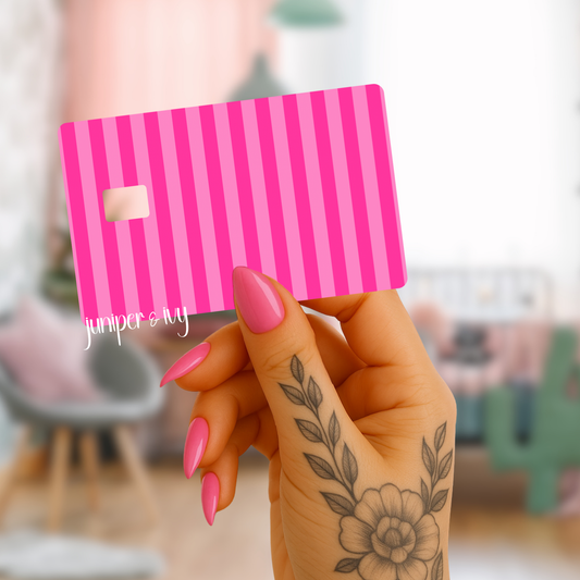 Pink Stripe credit card skin