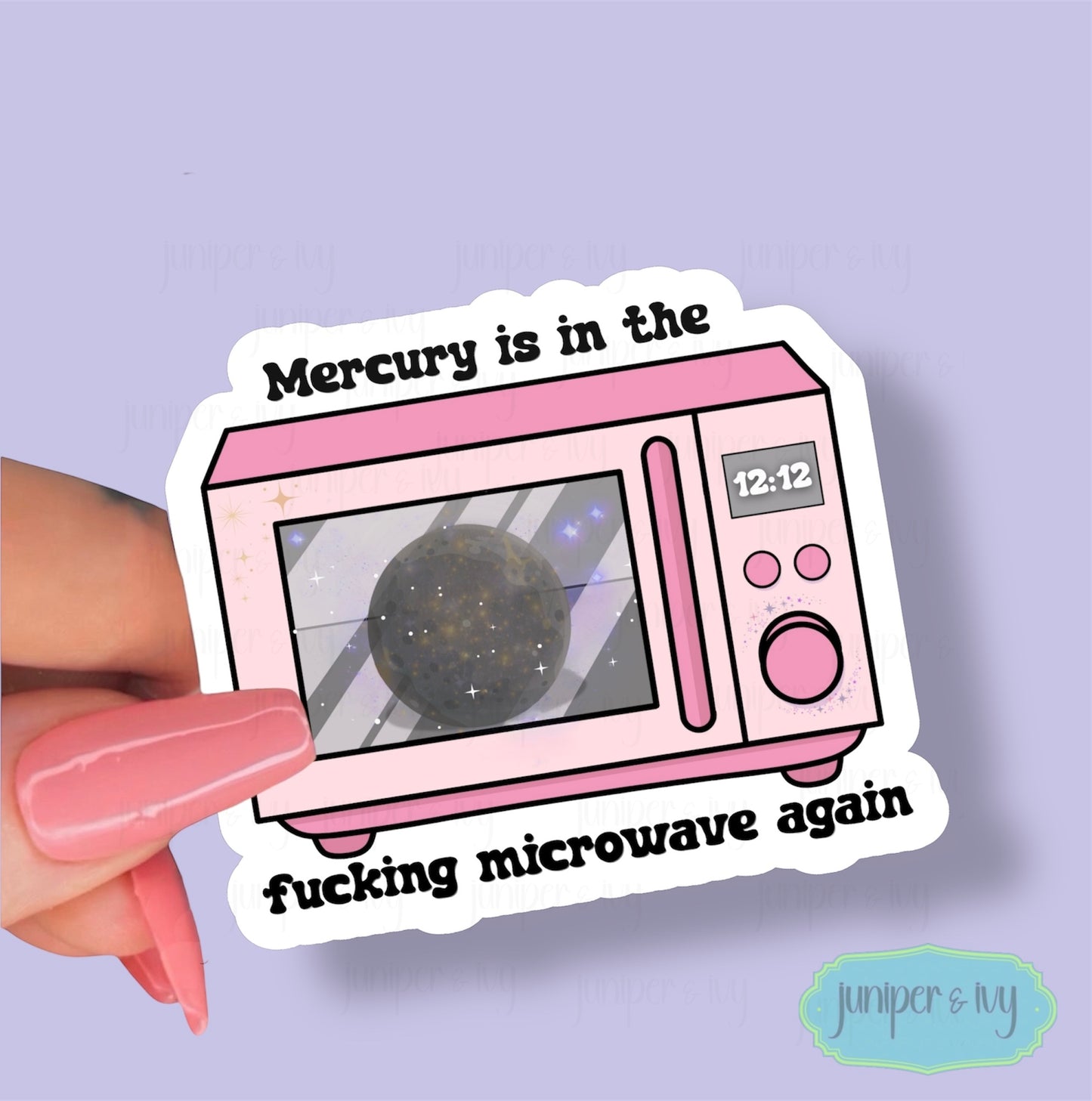 Mercury is in the microwave sticker