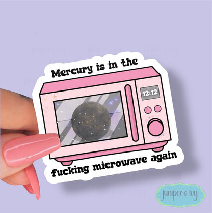Mercury is in the microwave sticker