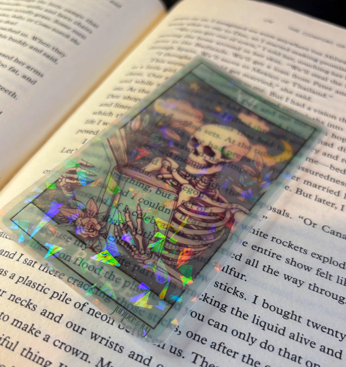 Holographic rainbow transparent tarot card bookmark