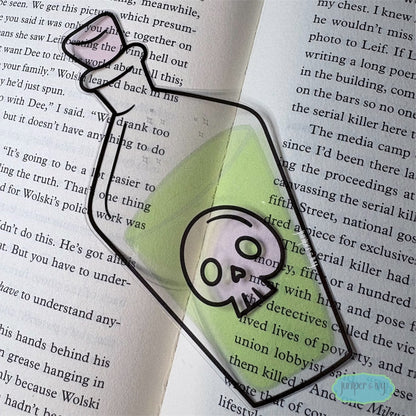 Poison bottle transparent bookmark
