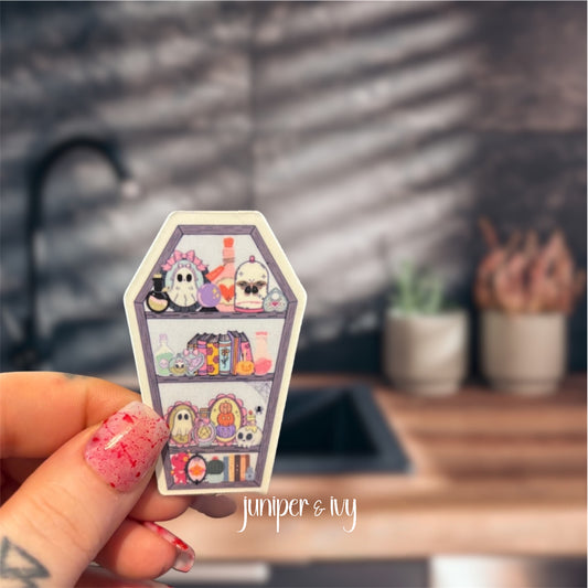 Coffin bookshelf magnet