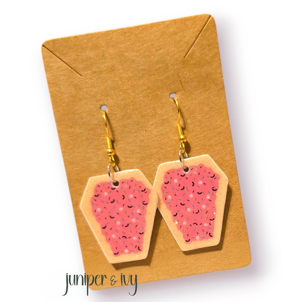 Coffin poptart earrings