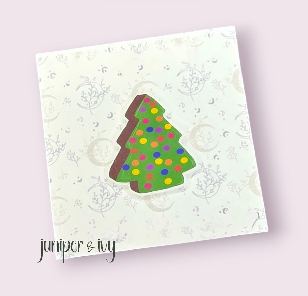 Chocolate Christmas tree cake pin