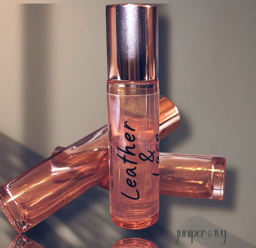 Leather and lace roll on perfume oil