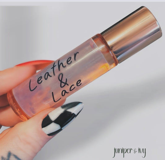 Leather and lace roll on perfume oil