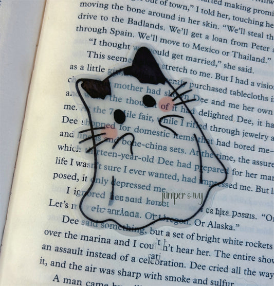 Cat ghost bookmark