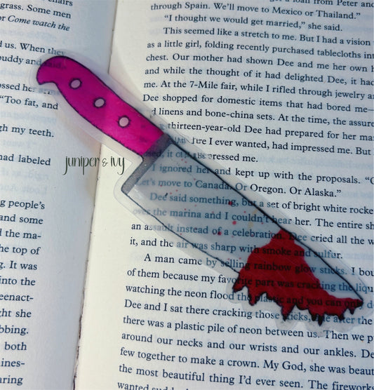 Bloody knife bookmark